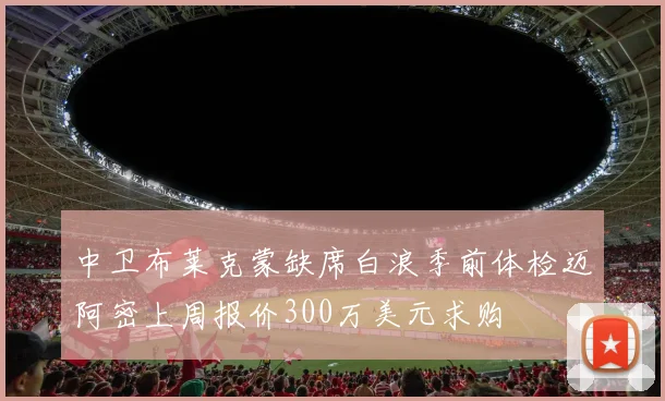 中卫布莱克蒙缺席白浪季前体检迈阿密上周报价300万美元求购